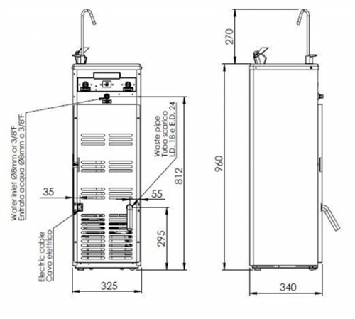 Aspen Floor Standing Drinking Fountain & Filler - High Capacity